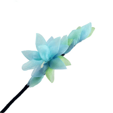 Crystalmood Flexy Hair Styler Floral Up-do Stick Aqua Blue